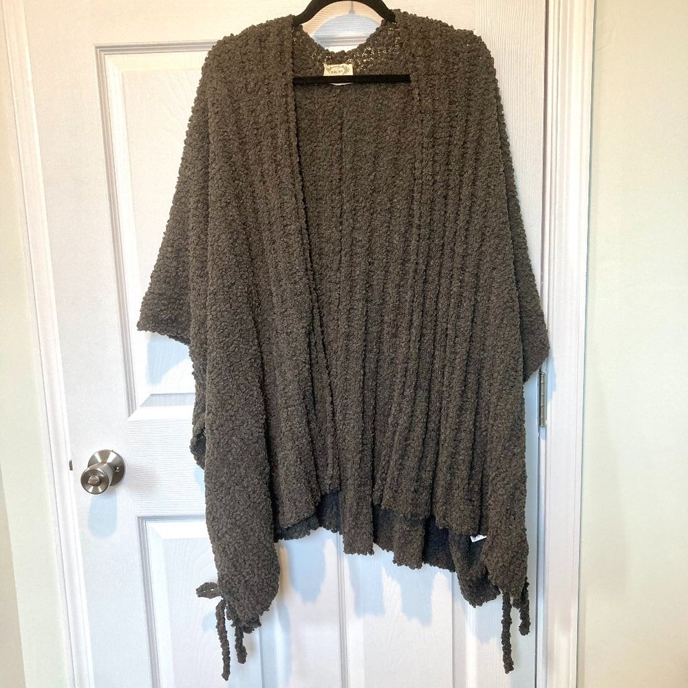 Joyfolie Mia Joy Women's Etta Cardigan in Charcoal, One size